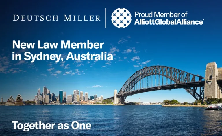 Deutsch Miller is Alliott Global Alliance’s law firm representative in New South Wales